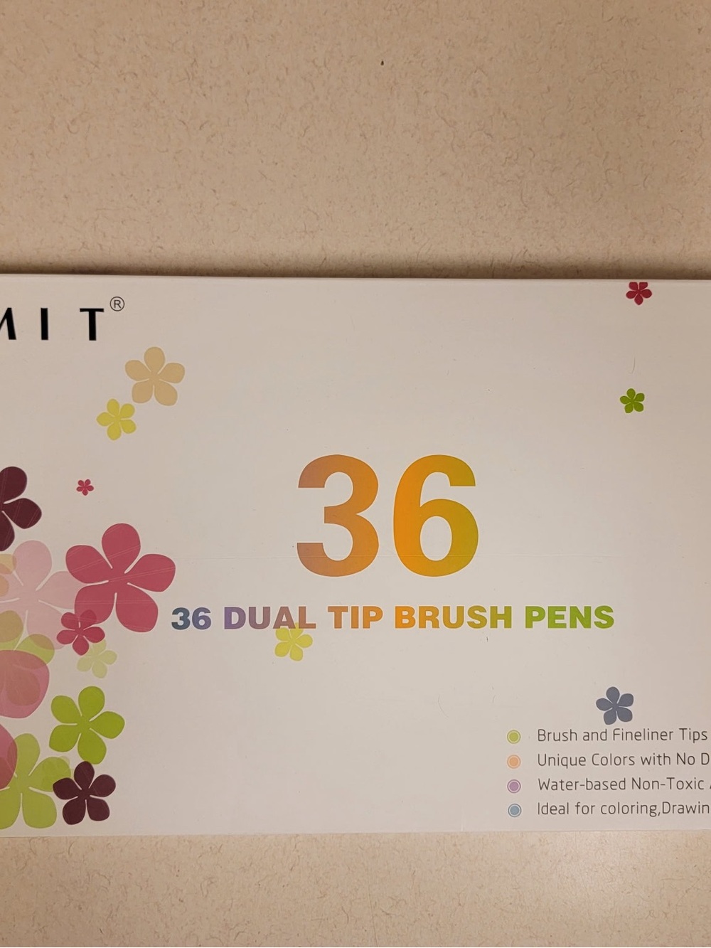 36 Dual Tip Brush Pens - Multicolor Set by